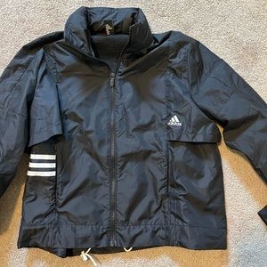 black adidas windbreaker
